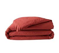 Douceur d'Intérieur Housse de couette Percaline 260 x 240 cm 100% percale de coton Terracotta