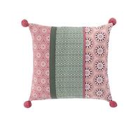 Douceur d'Intérieur, Housse de Coussin (40 x 40 cm) Catalaya Rose, Coton Imprimé