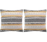 Douceur d'Intérieur, Housse de Coussin (40 x 40 cm) Elna, Coton et Fantaisie (Lot de 2)