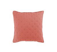 Douceur d'Intérieur, Housse de Coussin (40 x 40 cm) Mellow Chic Terracotta/Blanc, Microfibre Bicolore