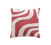 Douceur d'Intérieur, Housse de Coussin (40 x 40 cm) Mirade Terracotta, Coton Imprimé Tufté