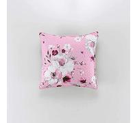 douceur d'intérieur, Housse de Coussin (45 x 45 cm) Velvet Flower Rose, Microfibre Imprimée