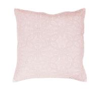 Douceur d'Intérieur, Housse de Coussin (60 x 60 cm) Florette Rose, Microfibre Unie Lavée