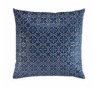 Douceur d'Intérieur – Housse de coussin imprimée Joan – 60 x 60 cm – Bleu