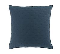 Housse de coussin 60 x 60 cm microfibre bicolore Mellow chic Bleu/blanc Douceur d'Intérieur bleu