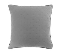 Housse de coussin 60 x 60 cm microfibre bicolore Mellow chic Gris/blanc Douceur d'Intérieur Gris