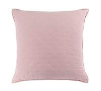 Douceur d'Intérieur, Housse de Coussin +Encart 60 x 60 cm Microfibre Bicolore Mellow Chic Rose/Blanc, 100% Polyester 1643667