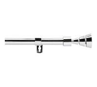 Douceur d'intérieur - Kit de tringle à rideaux extensible Quasar - L120 /L210 cm - Chromé - Quasar Douceur d'intérieur