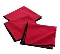 Douceur d'intérieur - Lot de 3 serviettes de table en coton recyclé Anaïs - Bordeaux - Douceur d'intérieur Rouge G