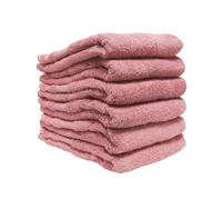Douceur d'Intérieur Lot de 6 Draps de Douche 70 x 130 cm - 100% Coton - Tendresse Bois de Rose