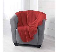Douceur d'Intérieur Milou PLAID, Polyester, Carmin, 125 x 150 CM