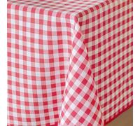 Douceur d'Intérieur, Nappe Carrée (150 x 150 cm) Vichy Rouge, Polyester Fils Teints
