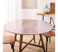 Douceur d'Intérieur, Nappe Cristal Ronde à élastique (Ø 150 cm) Garden Transparent, PVC Uni 15 & 100E