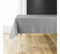 Douceur d'Intérieur, Nappe de Fête Rectangle (140 x 240 cm) Debbie Anthracite, Jacquard
