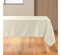 Douceur d'Intérieur, Nappe de Fête Rectangle (140 x 240 cm) Flocons Naturel, Jacquard