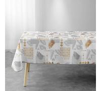Douceur d'Intérieur Nappe imprimée "Olenna" 150x300 cm Jaune & Blanc