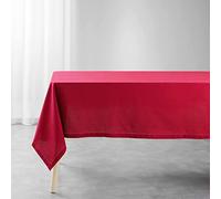 Douceur d'Intérieur – Nappe rectangulaire Charline 140 x 240 cm coton uni rouge