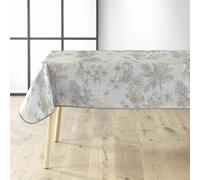 Douceur d'Intérieur – Nappe rectangle Coconut – PVC imprimé métallisé 140 x 240 cm Gris