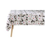 Douceur d'Intérieur, Nappe Rectangle (140 x 240 cm) Darcy Naturel, Microfibre Imprimée