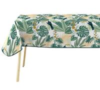 Douceur d'Intérieur, Nappe Rectangle (140 x 240 cm) Guyana Vert, PVC Textilia