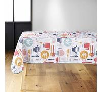 Douceur d'Intérieur – Nappe rectangle Kitchen Multico – PVC imprimé – 140 x 240 cm