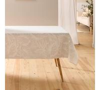 Douceur d'Intérieur Nappe rectangle Lorenza 140x240 cm Antitache Polycoton effet lin Naturel