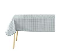 Douceur d'Intérieur, Nappe Rectangle (140 x 240 cm) Mini Vichy Sauge, PVC Imprimé
