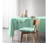 Douceur d'Intérieur Nappe rectangulaire Mistral 140x240 cm Menthe Coton recyclé uni
