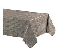 Douceur d'Intérieur, Nappe Rectangle (140 x 240 cm) Moderna Taupe, PVC Imprimé
