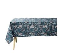 Douceur d'Intérieur, Nappe Rectangle (140 x 240 cm) Puebla Emeraude, Polycoton Imprimé