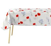 Nappe Imprimé "Sisteron" 140x240cm Blanc