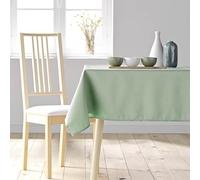 Douceur d'Intérieur, Nappe Rectangle (140 x 250 cm) Essentiel Sauge, Polyester Uni