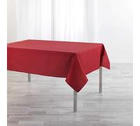 Douceur d'Intérieur, Nappe Rectangle (140 x 250 cm) Newton Carmin, Chambray Enduit
