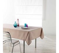 Douceur d'Intérieur Nappe Newton Lin rectangulaire Chambray uni enduit polyester 140 x 250 cm