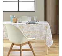 Douceur d'Intérieur, Nappe Rectangle (145 x 240 cm) Canarie Naturel, Polyester Imprimé