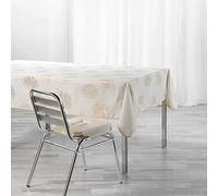 Douceur d'Intérieur, Nappe Rectangle (145 x 240 cm) Sunny Gold, Polyester Imprimé Métallisé