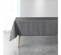 Douceur d'Intérieur, Nappe Rectangle (150 x 240 cm) Artchic Anthracite, Polyester Imprimé