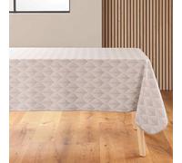 Douceur d'Intérieur, Nappe Rectangle (150 x 240 cm) Kalini Naturel, Polyester Imprimé
