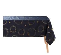 Nappe Antitache Imprimé "Star" 150x240cm Bleu Marine & Or Bleu G