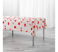 douceur d'intérieur, Nappe Rectangle (150 x 240 cm) Sweet Poppy, Polyester Imprimé