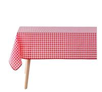 Douceur d'Intérieur, Nappe Rectangle (150 x 240 cm) Vichy Rouge, Polyester Fils Teints