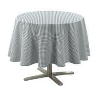 Douceur d'Intérieur, Nappe Ronde (Ø 160 cm) Mini Vichy Sauge, PVC Imprimé