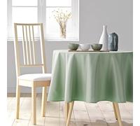 Douceur d'Intérieur, Nappe Ronde (Ø 180 cm) Essentiel Sauge, Polyester Uni