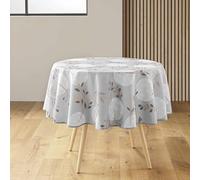 Douceur d'Intérieur – Nappe ronde Manola – Polyester imprimé – Ø 180 cm – Gris