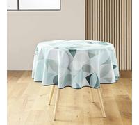 Douceur d'Intérieur, Nappe Ronde (Ø 180 cm) Tessouro Sauge, Polyester Imprimé