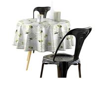 Douceur d'Intérieur, Nappe Ronde (Diamètre 160 cm) Andalousie Vert, PVC Photoprint