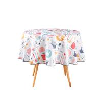 Douceur d'Intérieur – Nappe ronde "Kitchen" – PVC imprimé Diamètre 160 cm – Multicolore