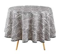 Nappe Ronde Imprimé "Pandore" 180cm Noir