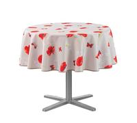Douceur d'Intérieur Nappe ronde Sweet Poppy polyester imprimé Diamètre 180 cm