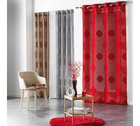 Douceur d'Intérieur ODYSSEE Panneau à Oeillets Polyester Gris 240 x 140 x 0,1 cm